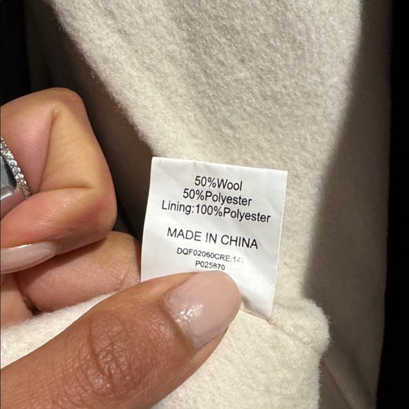 NWT DISSH Cream Long Wool Coat - Picture 4 of 8